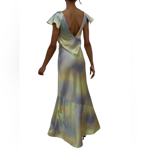 WeWoreWhat New Midi Watercolor Slip Dress Size 2 - Picture 2 of 9